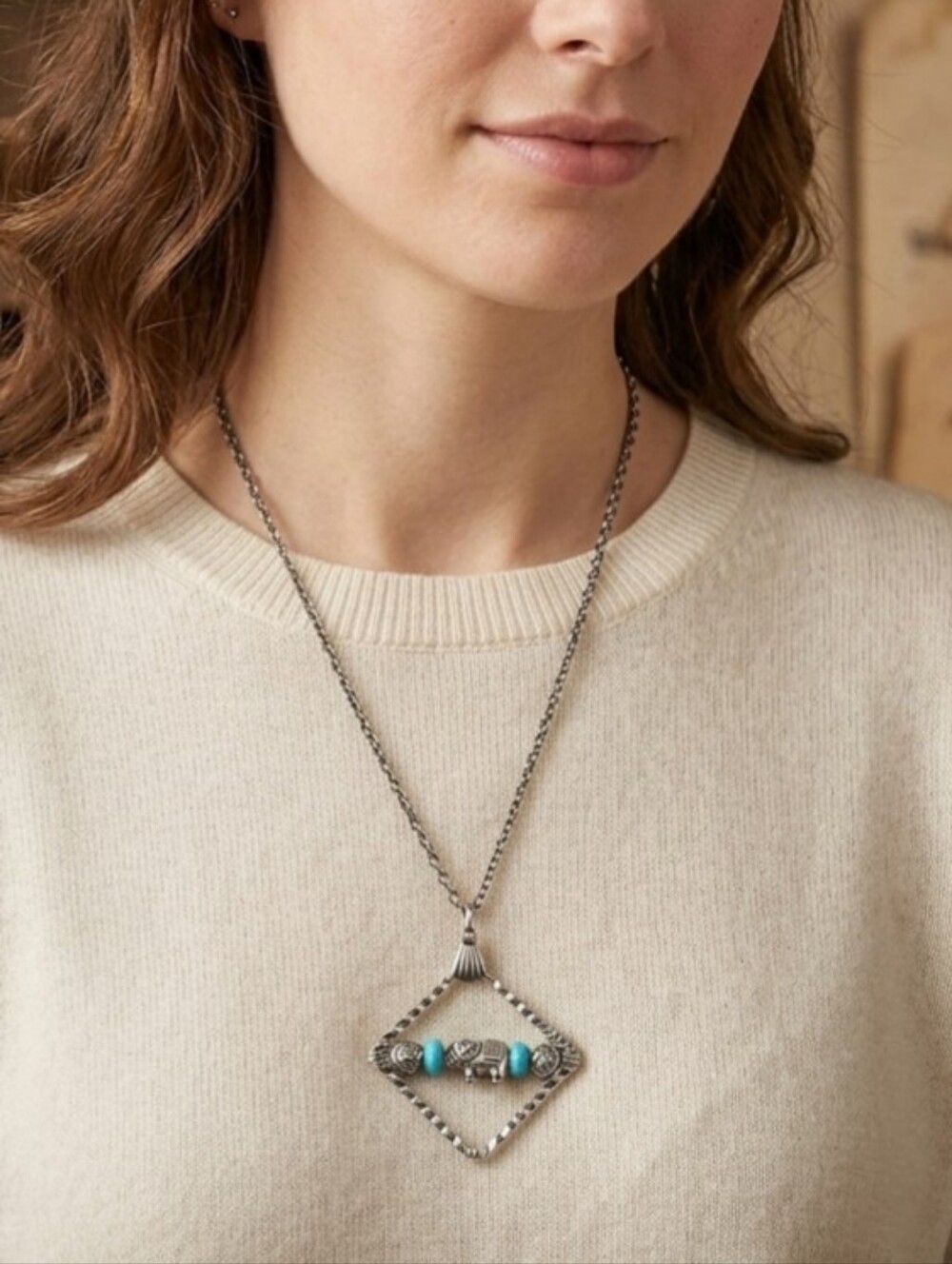 Handcrafted Caged Elephant Pendant Necklace